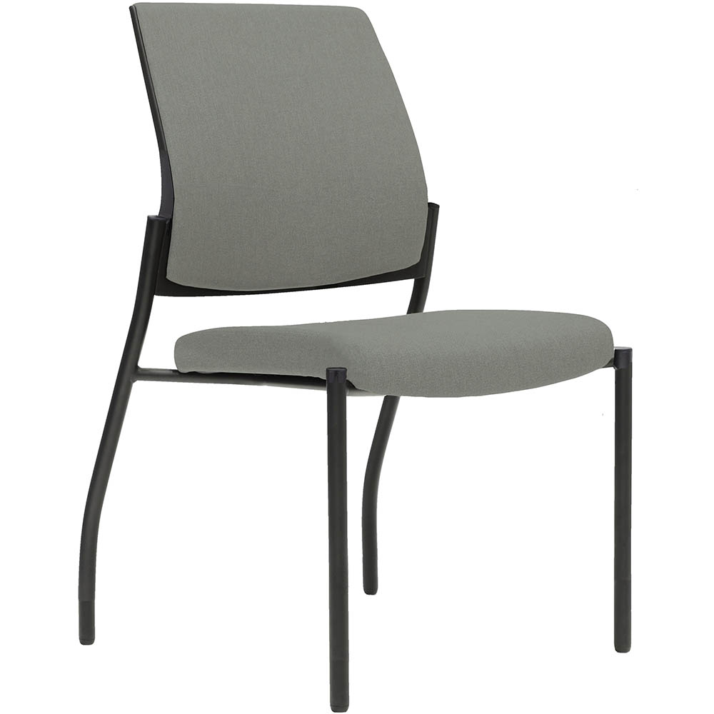 Image for URBIN 4 LEG CHAIR GLIDES BLACK FRAME STEEL SEAT AND INNER BACK from Office National Sydney Stationery