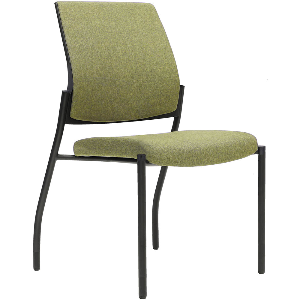 Image for URBIN 4 LEG CHAIR GLIDES BLACK FRAME APPLE SEAT AND INNER BACK from OFFICE NATIONAL CANNING VALE