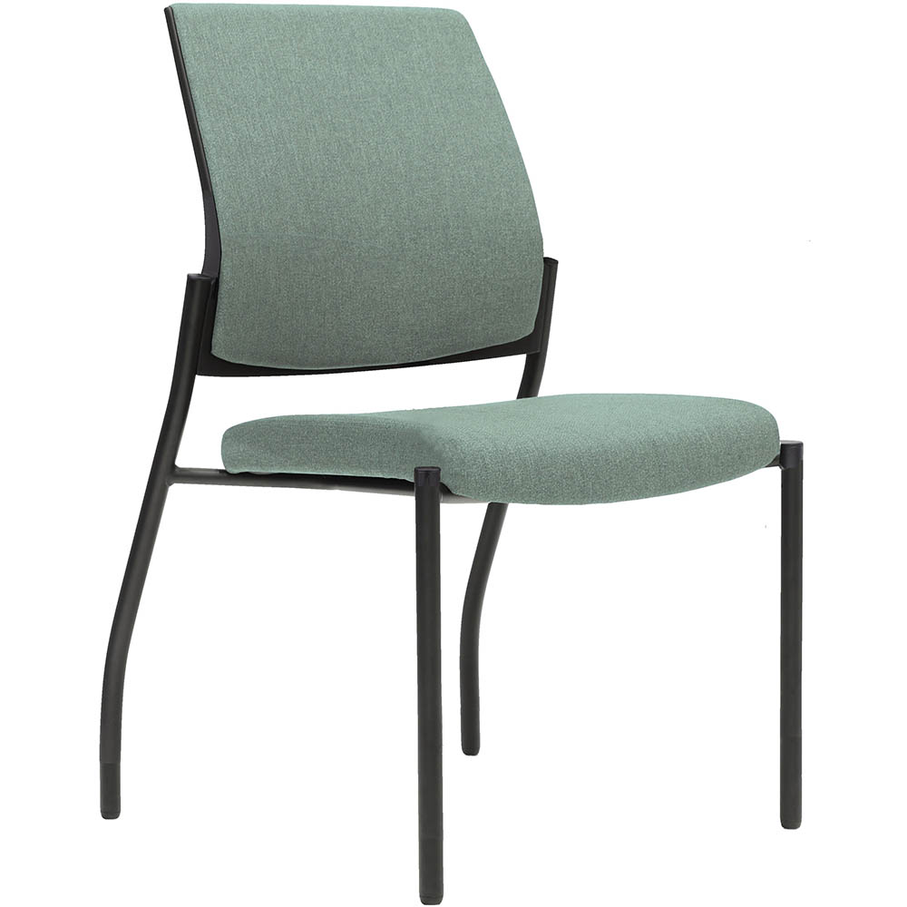 Image for URBIN 4 LEG CHAIR GLIDES BLACK FRAME CLOUD SEAT AND INNER BACK from Office National Barossa