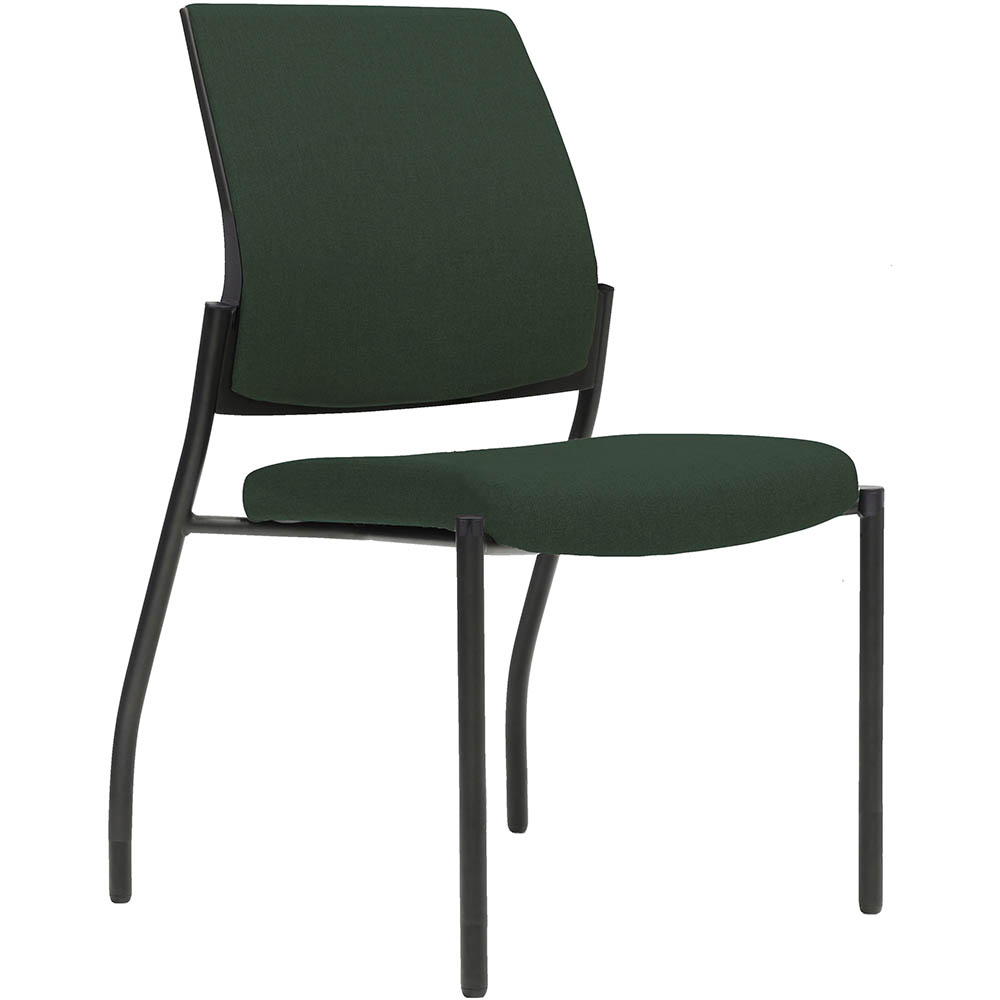 Image for URBIN 4 LEG CHAIR GLIDES BLACK FRAME FOREST SEAT AND INNER BACK from SBA Office National - Darwin