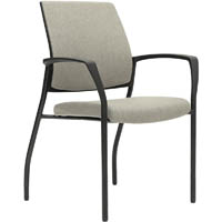 urbin 4 leg armchair glides black frame sand seat and inner back