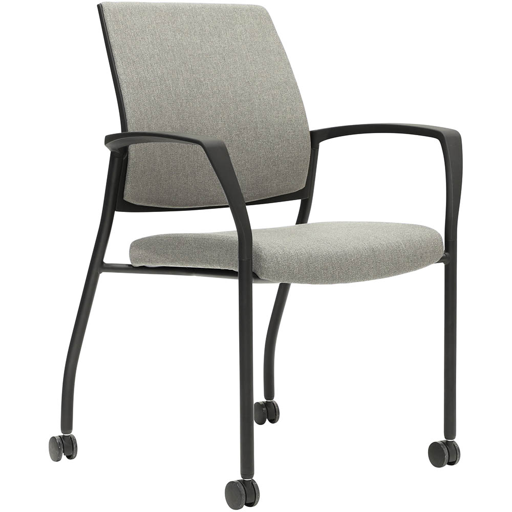 Image for URBIN 4 LEG ARMCHAIR CASTOR BLACK FRAME GRAVITY ICE SEAT INNER AND OUTER BACK from Copylink Office National