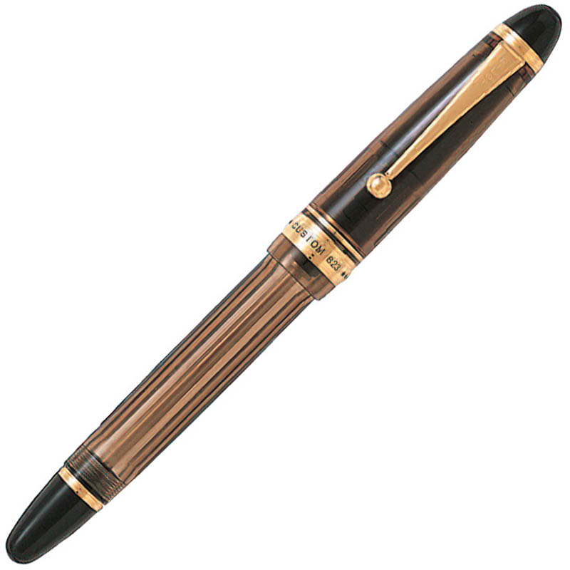 Image for PILOT CUSTOM 823 FOUNTAIN PEN BROWN BARREL BROAD NIB BLACK INK from Angletons Office National