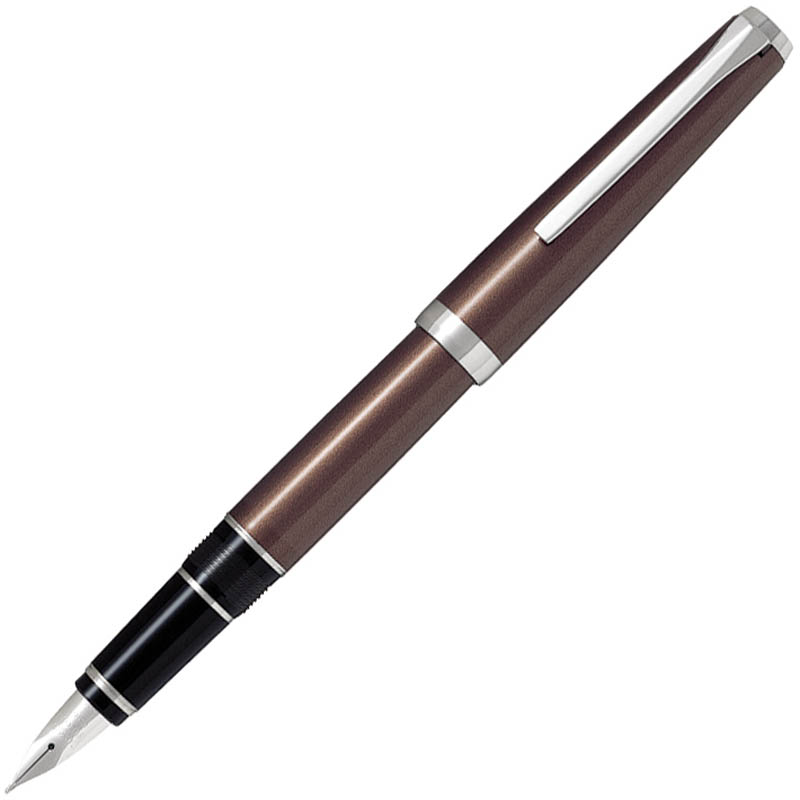 Image for PILOT FALCON FOUNTAIN PEN BROWN BARREL MEDIUM NIB BLACK INK from Aztec Office National Melbourne