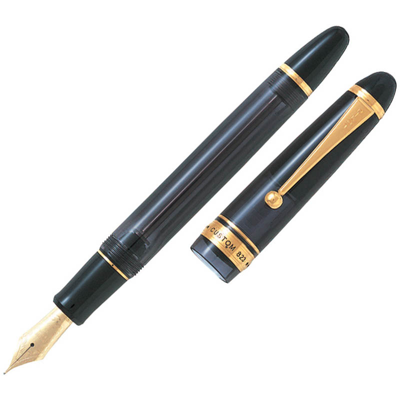 Image for PILOT CUSTOM 823 FOUNTAIN PEN BLACK BARREL BROAD NIB BLACK INK from PaperChase Office National