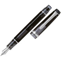 pilot custom heritage 92 fountain pen black barrel fine-medium nib black ink