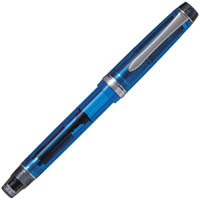 pilot custom heritage 92 fountain pen blue barrel fine-medium nib black ink