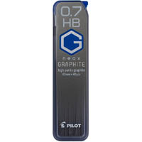 pilot begreen g neox graphite mechnical pencil lead refills 0.7mm hb tube 40