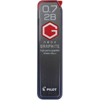 pilot begreen g neox graphite mechnical pencil lead refills 0.7mm 2b tube 40