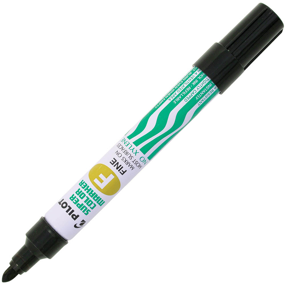 Image for PILOT SCA-F SUPER COLOUR PERMANENT MARKER BULLET 1.0MM BLACK from PaperChase Office National