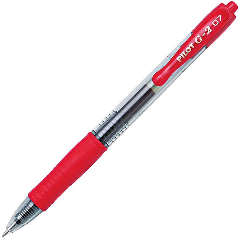 Image for PILOT G2 RETRACTABLE GEL INK PEN 0.7MM RED from Aztec Office National