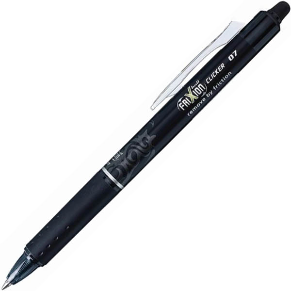 Image for PILOT FRIXION CLICKER RETRACTABLE ERASABLE GEL INK PEN 0.7MM BLACK from Office National Perth CBD