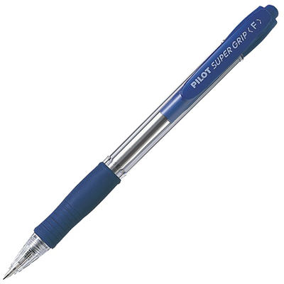 Image for PILOT SUPER GRIP RETRACTABLE BALLPOINT PEN FINE 0.7MM BLUE from Discount Office National