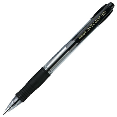 Image for PILOT SUPER GRIP RETRACTABLE BALLPOINT PEN MEDIUM 1.0MM BLACK from PaperChase Office National