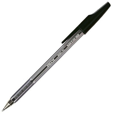Image for PILOT BP-S STICK TYPE BALLPOINT PEN MEDIUM BLACK from OFFICE NATIONAL CANNING VALE