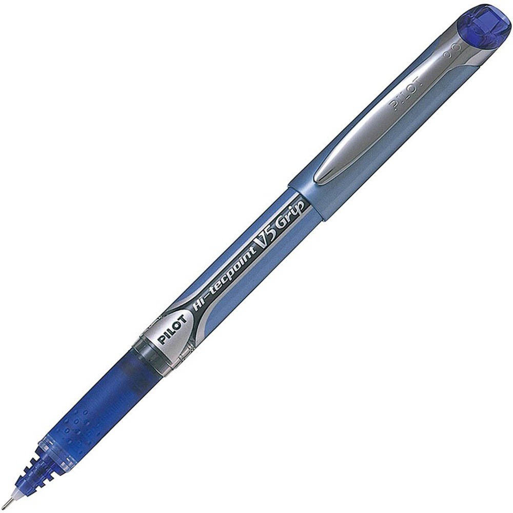Image for PILOT V5 HI-TECPOINT GRIP LIQUID INK ROLLERBALL PEN 0.5MM BLUE BOX 12 from Office National Perth CBD