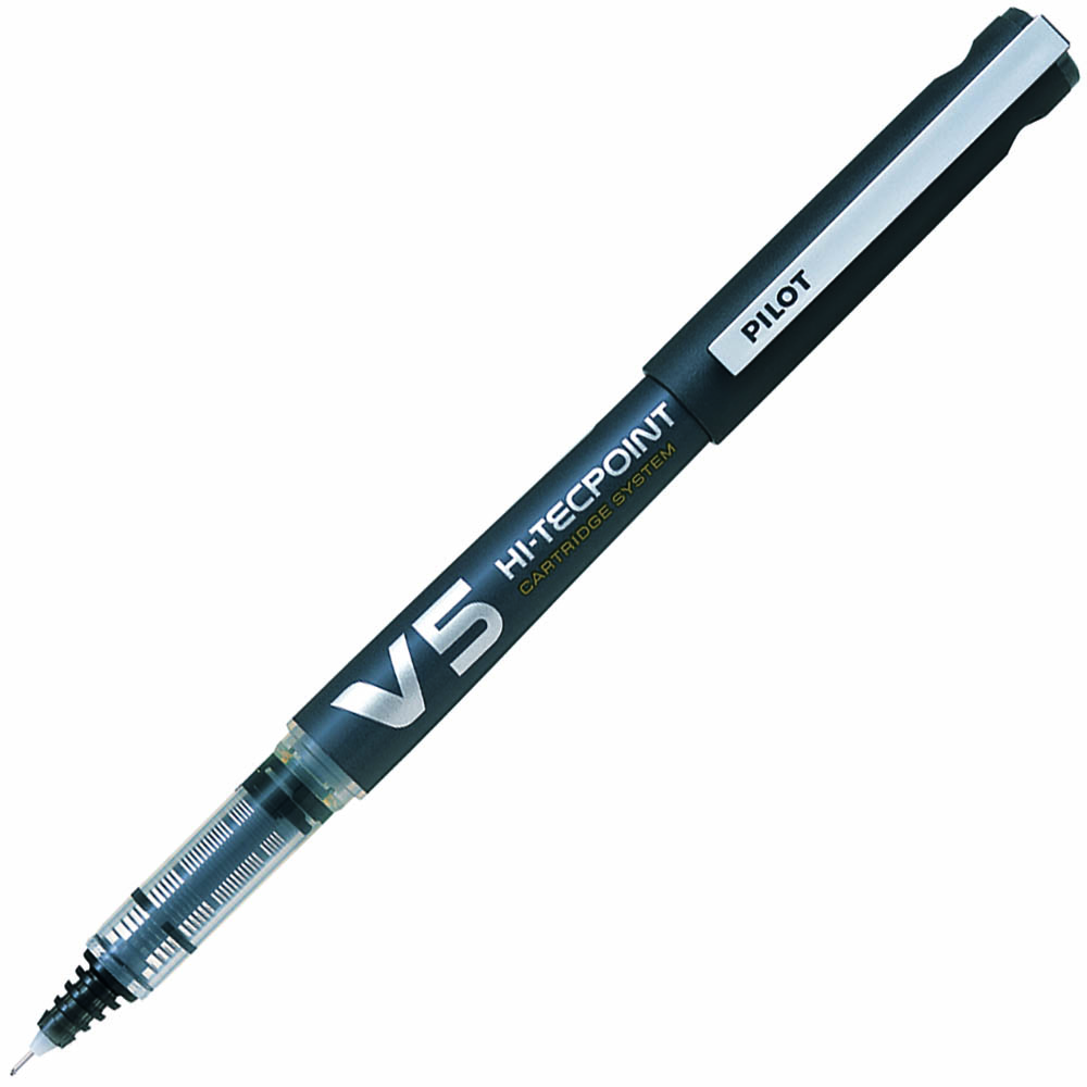 Image for PILOT V5 BEGREEN HI-TECHPOINT ROLLERBALL GEL PEN EXTRA FINE 0.5MM BLACK from Ezi Office Supplies Gold Coast Office National
