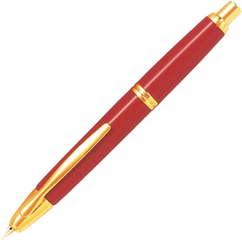 Image for PILOT CAPLESS GOLD ACCENT FOUNTAIN PEN RED BARREL MEDIUM NIB BLACK INK from Office National Limestone Coast