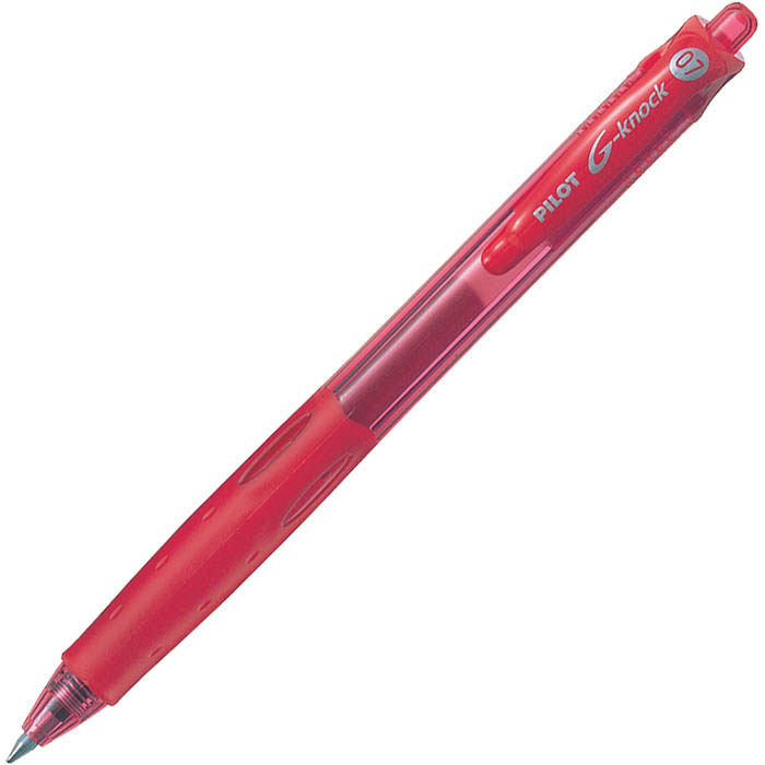Image for PILOT BEGREEN G-KNOCK RETRACTABLE GEL INK PEN 0.7MM RED from Ezi Office National Tweed