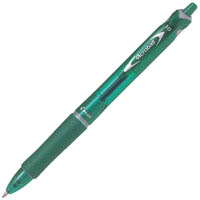 pilot acroball retractable ballpoint pen 1.0mm medium green