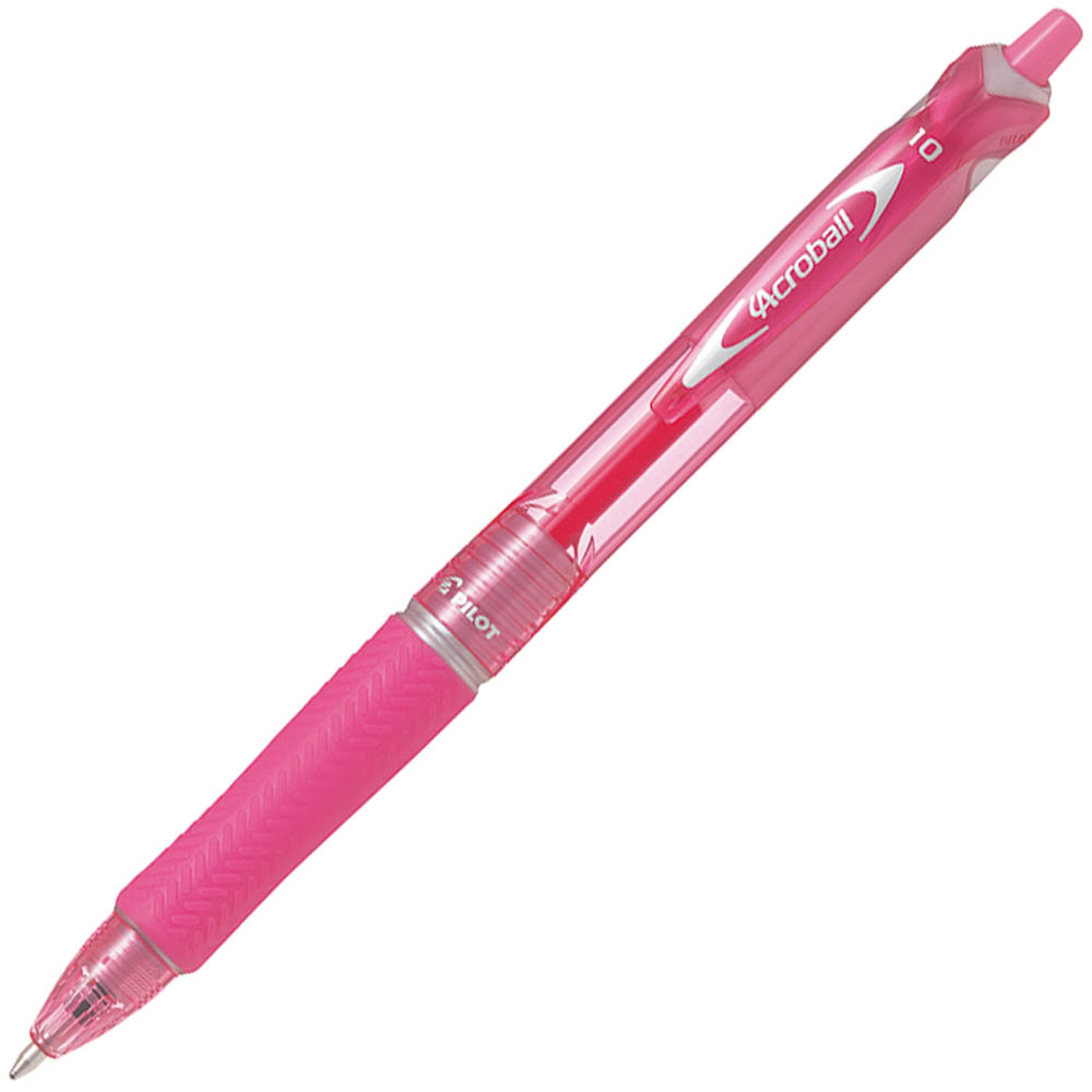 Image for PILOT ACROBALL RETRACTABLE BALLPOINT PEN 1.0MM MEDIUM PINK from Angletons Office National