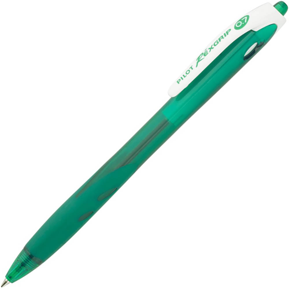 Image for PILOT BEGREEN REXGRIP RETRACTABLE BALLPOINT FINE 0.7MM GREEN from PaperChase Office National