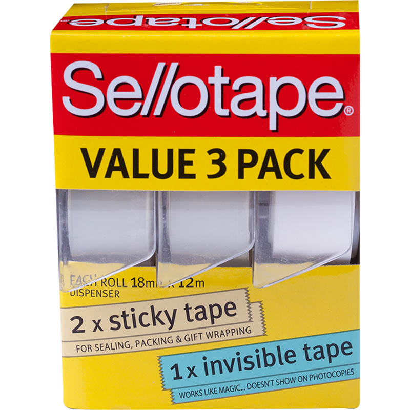 Image for SELLOTAPE VALUE PACK DISPENSERS 18MM X 12M from Office National Limestone Coast