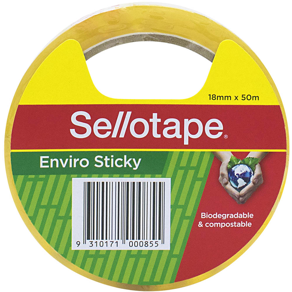 Image for SELLOTAPE ENVIRO TAPE 18MM X 50M CLEAR from Surry Office National