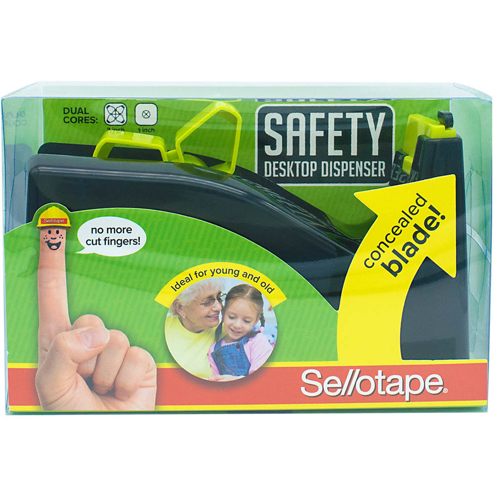Image for SELLOTAPE SAFETY DESKTOP TAPE DISPENSER BLACK from Connelly's Office National