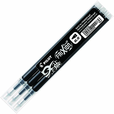 Image for PILOT BLS-FR5 FRIXION ERASABLE ROLLERBALL GEL REFILL FINE 0.5MM BLACK PACK 3 from Office National Limestone Coast