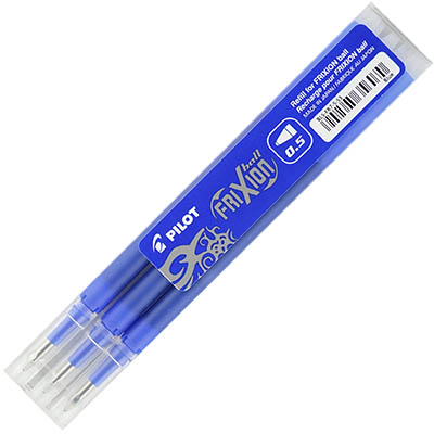 Image for PILOT BLS-FR5 FRIXION ERASABLE ROLLERBALL GEL REFILL FINE 0.5MM BLUE PACK 3 from Office National Limestone Coast