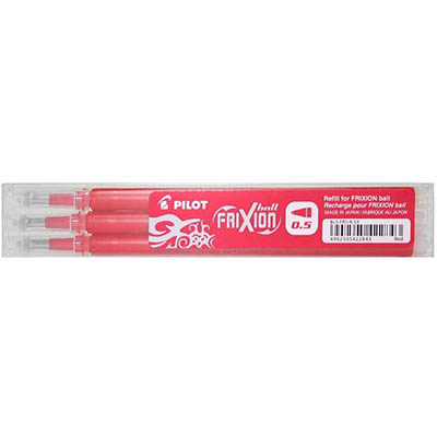 Image for PILOT BLS-FR5 FRIXION ERASABLE ROLLERBALL GEL REFILL FINE 0.5MM RED PACK 3 from Office National Limestone Coast