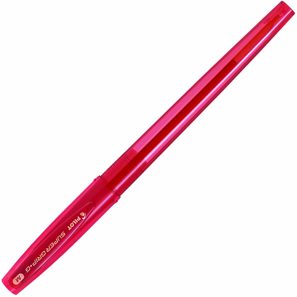 Image for PILOT SUPER GRIP G STICK CAPPED BALLPOINT PEN MEDIUM 1.0MM RED BOX 12 from OFFICE NATIONAL CANNING VALE