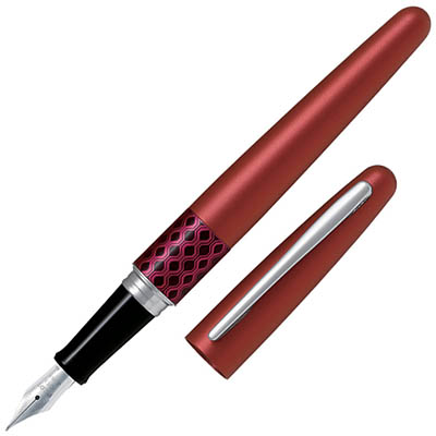 Image for PILOT MR3 FOUNTAIN PEN RED WAVE FINE NIB BLACK from Office National Sydney Stationery
