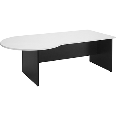 Image for OXLEY P END DESK 2100 X 1050 X 730MM WHITE/IRONSTONE from Pirie Office National