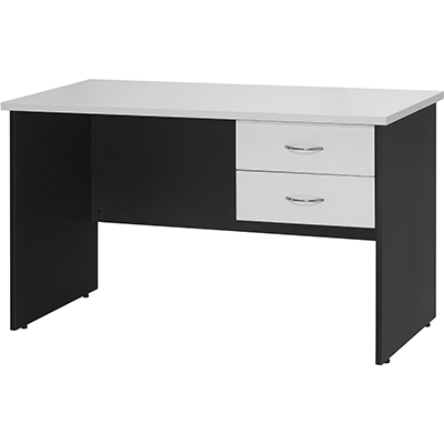 Image for OXLEY STUDENT DESK WITH TWO DRAWERS 1200 X 600 X 730MM WHITE/IRONSTONE from Emerald Office Supplies Office National