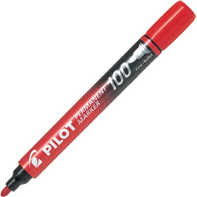 Image for PILOT SCA-100 PERMANENT MARKER BULLET 1.0MM RED from Angletons Office National