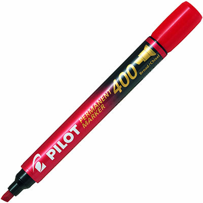 Image for PILOT SCA-400 PERMANENT MARKER CHISEL 4.0MM RED from Office National Barossa