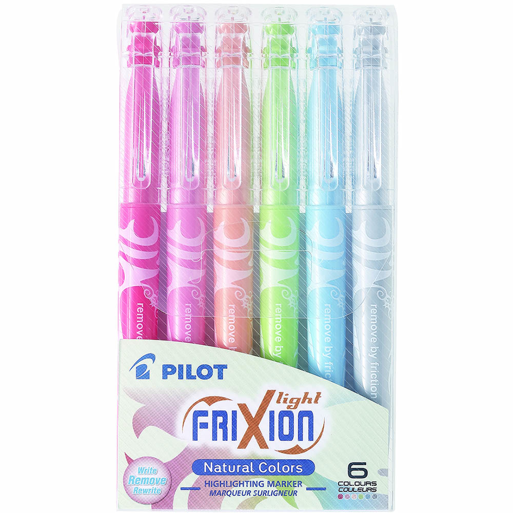 Image for PILOT FRIXION LIGHT NATURAL COLOURS HIGHLIGHTER ASSORTED PACK 6 from Office National Perth CBD