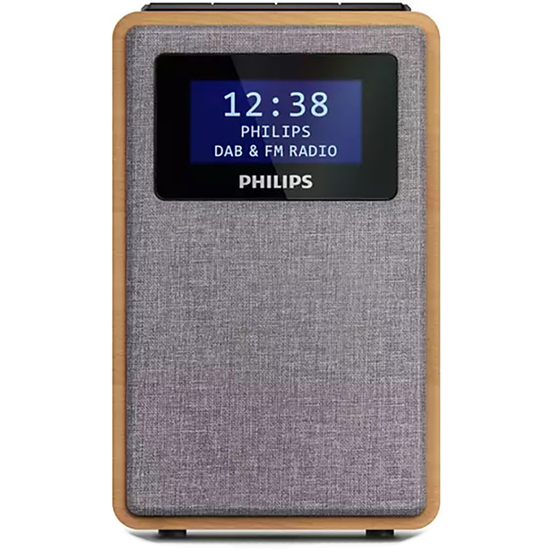 Image for PHILIPS DAB/FM CLOCK RADIO WOODEN from Office National