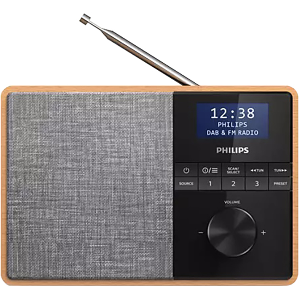 Image for PHILIPS DAB/FM PORTABLE RADIO WOODEN from BACK 2 BASICS & HOWARD WILLIAM OFFICE NATIONAL