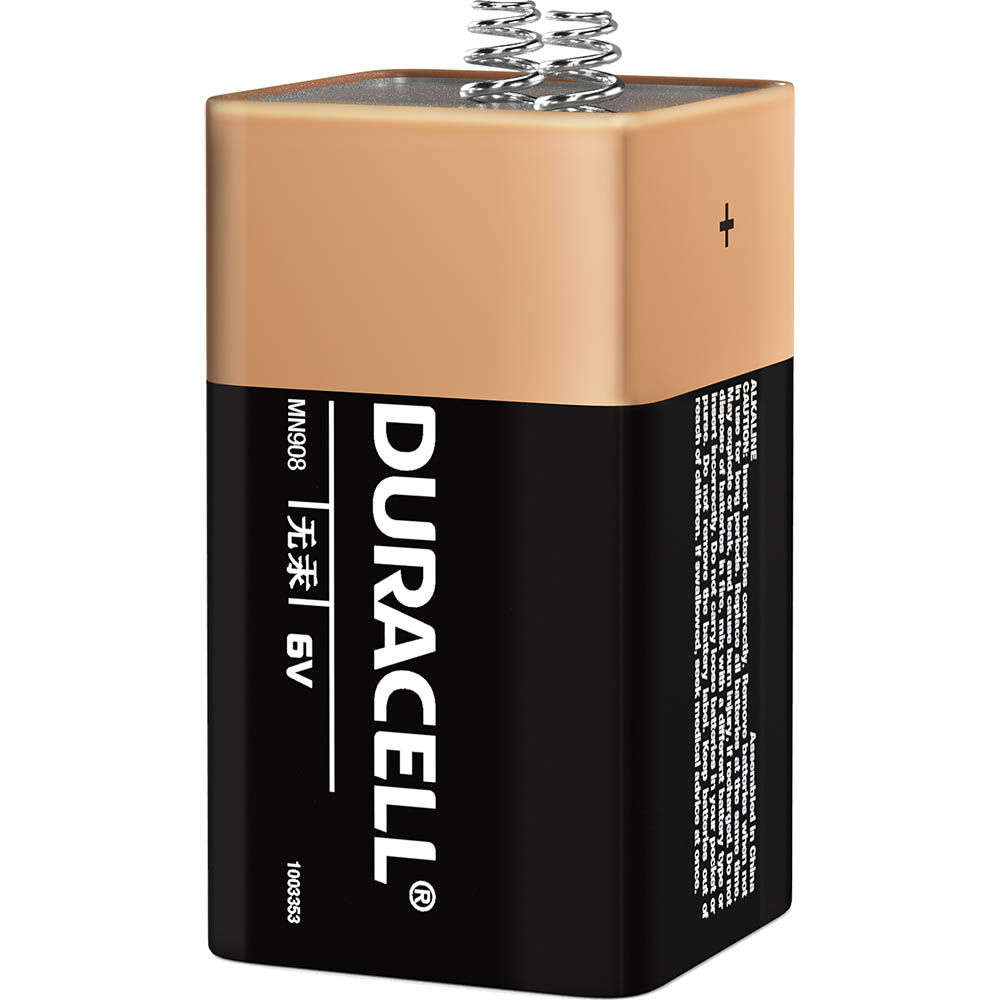 Image for DURACELL MN908 COPPERTOP ALKALINE 6V LANTERN BATTERY from OFFICE NATIONAL CANNING VALE