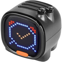 divoom timoo cute bluetooth speaker led pixel art alarm clock black