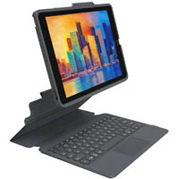 zagg pro keys wireless trackpad keyboard and detachable case apple ipad 10.2 inch charcoal