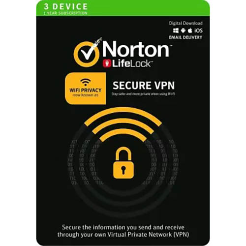 Image for NORTON WIFI PRIVACY 1 USER 3 DEVICE 1 YEAR from PaperChase Office National