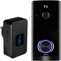 brilliant smart wifi video doorbell and chime black