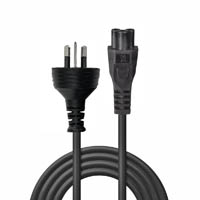lindy 30950 power cable 3 pin plug to c5 socket 1m black