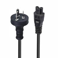lindy 30951 power cable 3 pin plug to iec-c5 socket 2m black