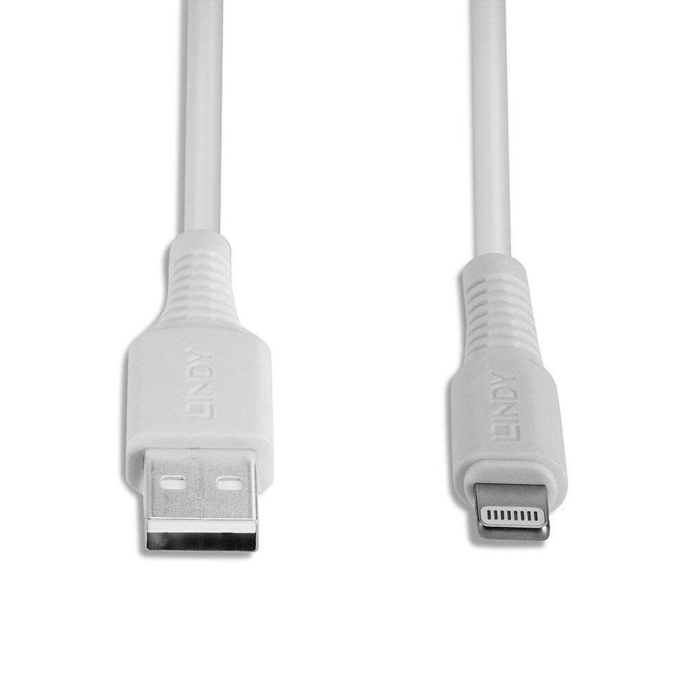 Image for LINDY 31327 USB-A TO LIGHTNING CABLE 2M WHITE from Coffs Coast Office National