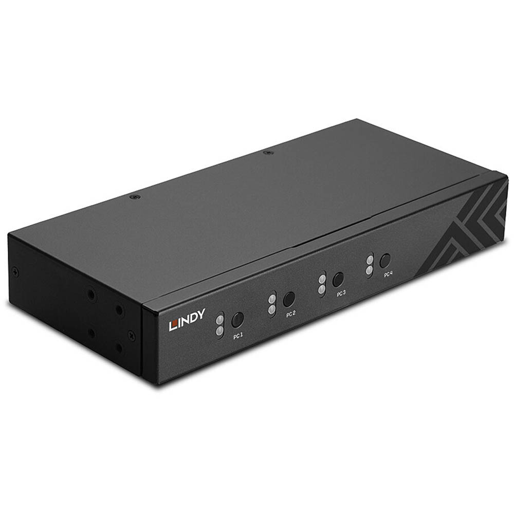 Image for LINDY 32166 4-PORT USB 2.0 AND AUDIO KM SWITCH BLACK from PaperChase Office National